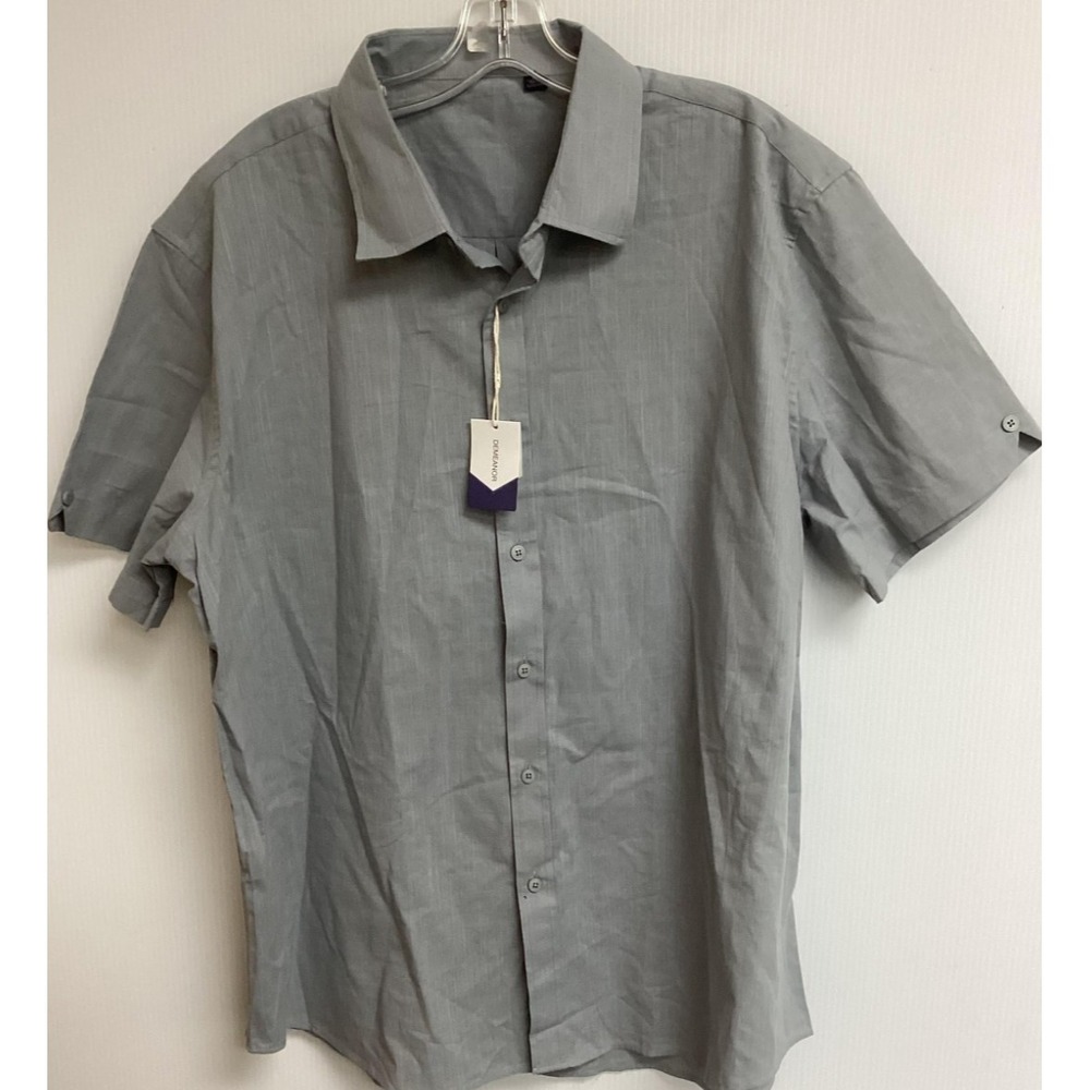 Demeanor Men's Gray‎ Short-Sleeve Button-Up Shirt Sz XL